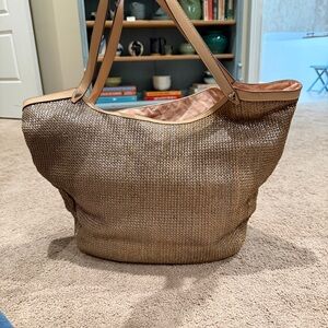 Stella & Dot Tan Woven Tote